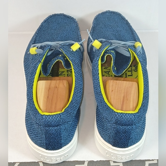 L.L. Bean Men's Higgins Beach 4-Eye Slip-Ons shoes in blue size 11 - Picture 4 of 9